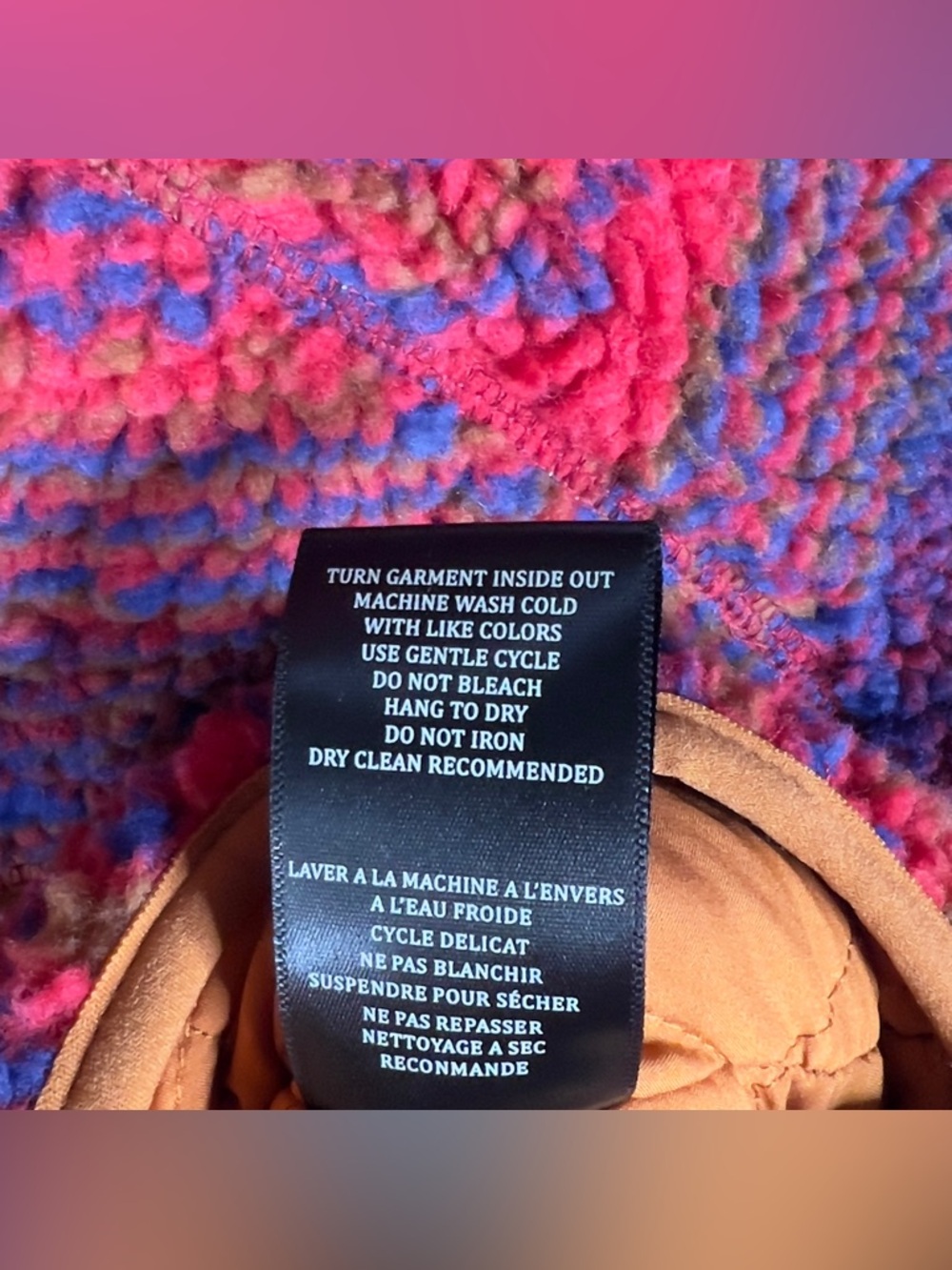 Blank NYC Sherpa Teddy Bear Button Up Jacket Women's Small Aztec Geometric - Picture 6 of 9